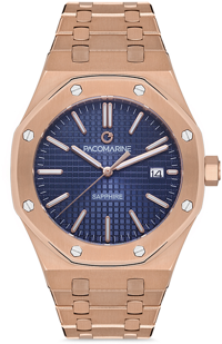 Pacomarine PM.17001.08 Takvimli 42 mm Rose Gold Çelik Kordon Analog Kol Saati