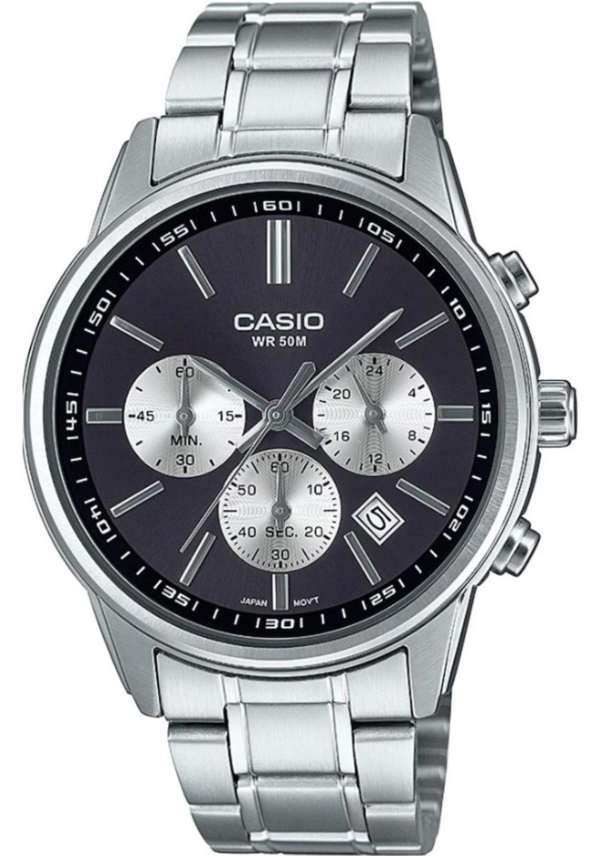 Casio MTP-E515D-1AVDF Takvimli 41 mm Çelik Kordon Analog Erkek Kol Saati