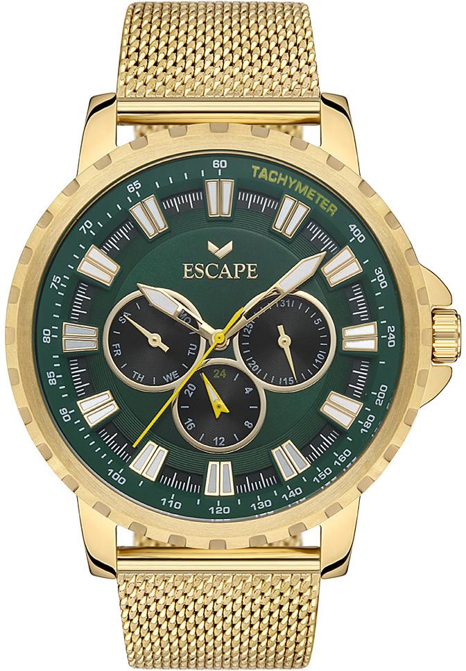 Escape ESCP102203 Takvimli 45 mm Altın Çelik Kordon Analog Erkek Kol Saati