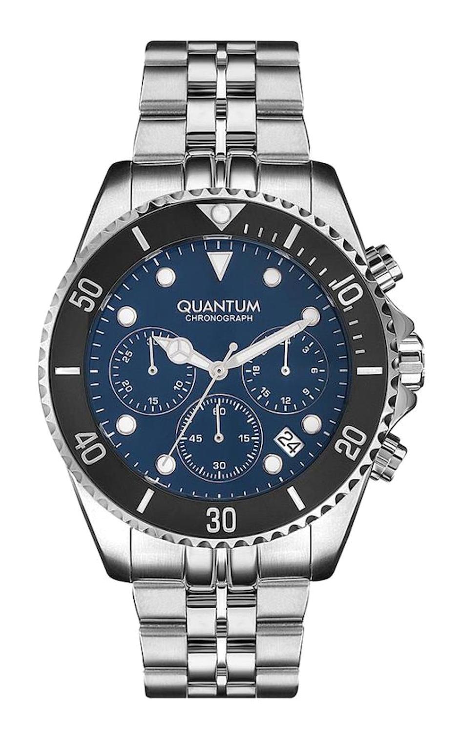 Quantum PWG930.300 Takvimli 45 mm Gri Silikon Kordon Analog Erkek Kol Saati