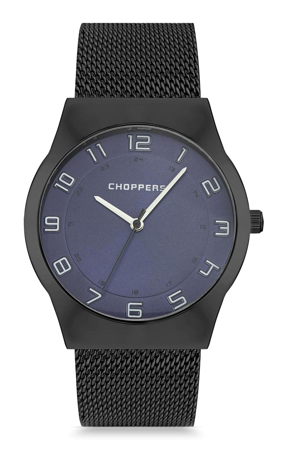 Choppers HEG27016H Siyah Metal Kordon Analog Erkek Kol Saati