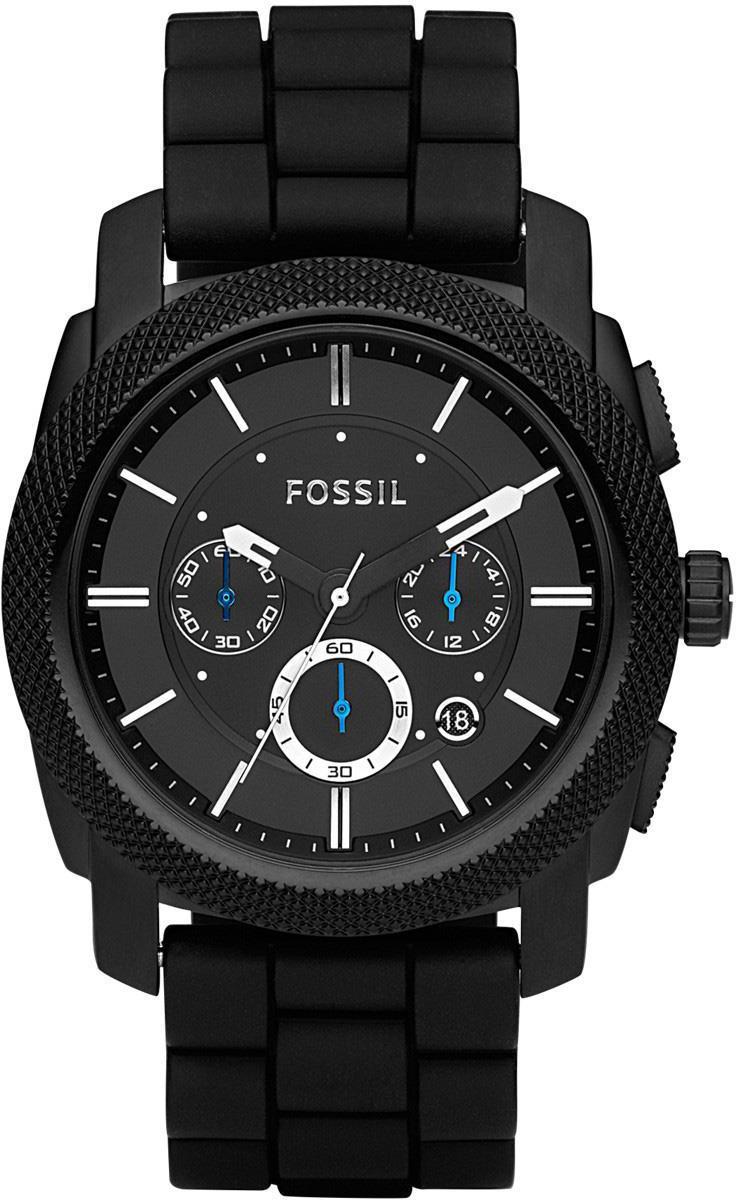 Fossil FFS4487IE Takvimli 45 mm Siyah Silikon Kordon Analog Erkek Kol Saati