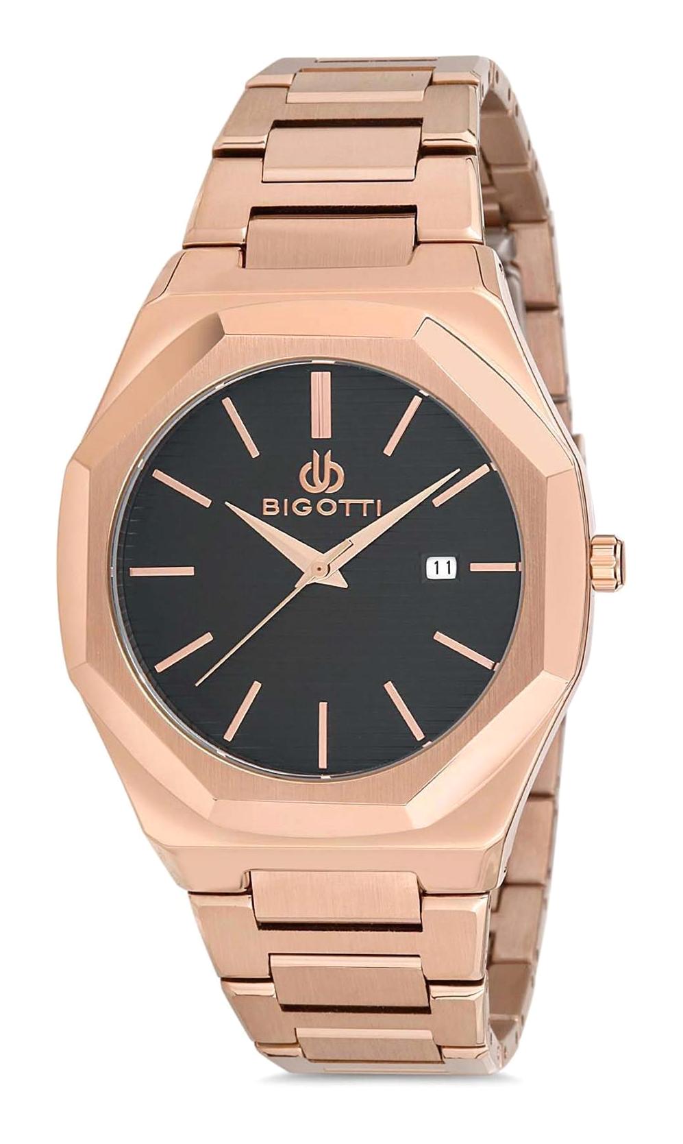 Bigotti BG.1.10186.3 Takvimli 41 mm Rose Gold Çelik Kordon Analog Erkek Kol Saati