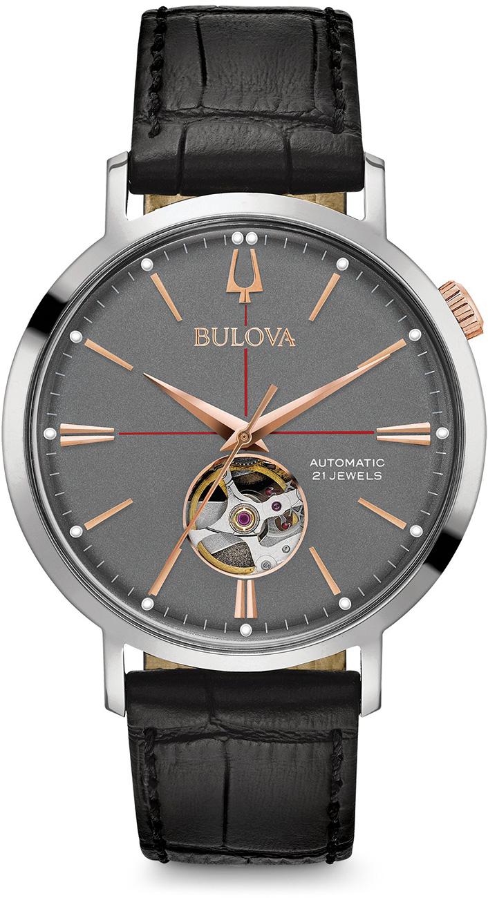 Bulova 98A187 41 mm Siyah Deri Kordon Analog Kol Saati