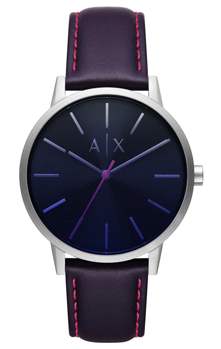 Armani Exchange AX2744 Takvimli 42 mm Mor Deri Kordon Analog Erkek Kol Saati