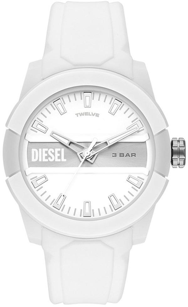 Diesel DZ1981 Takvimli 43 mm Beyaz Silikon Kordon Analog Erkek Kol Saati