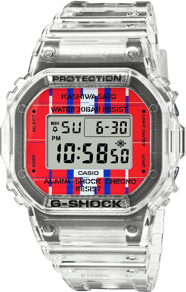 Casio DWE-5600KS-7D Takvimli 44 mm Şeffaf Silikon Kordon Dijital Kol Saati