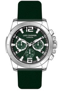 Lee Cooper LC07613.377-NM Takvimli 44 mm Yeşil Deri Kordon Analog Erkek Kol Saati