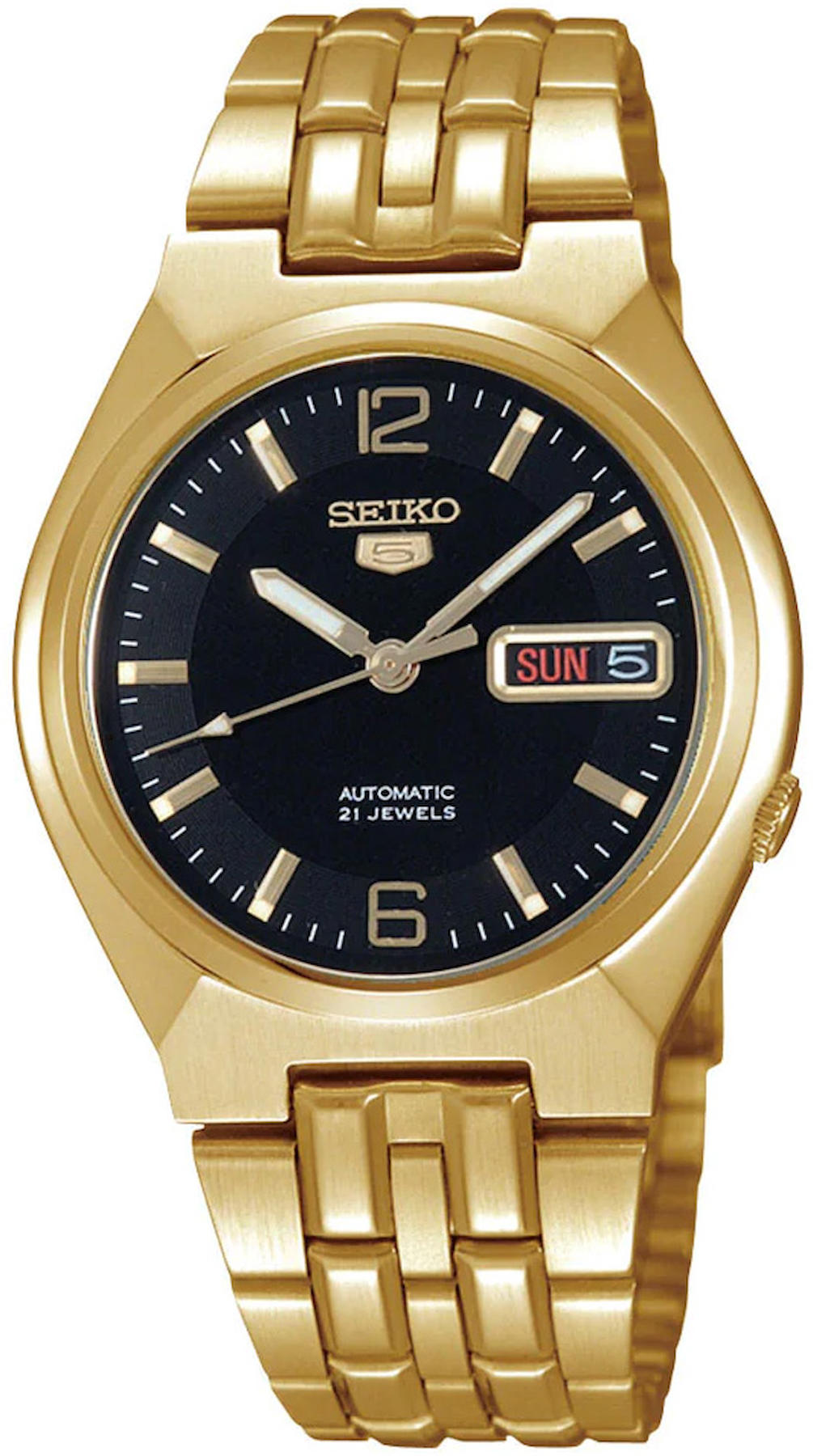 Seiko SNKL66K Takvimli 38 mm Altın Çelik Kordon Analog Kol Saati