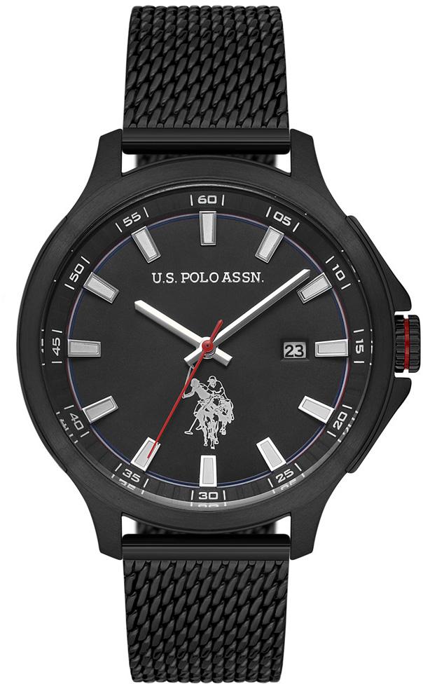 U.S. Polo Assn USPA1032-03 Takvimli 45 mm Siyah Çelik Kordon Analog Kol Saati