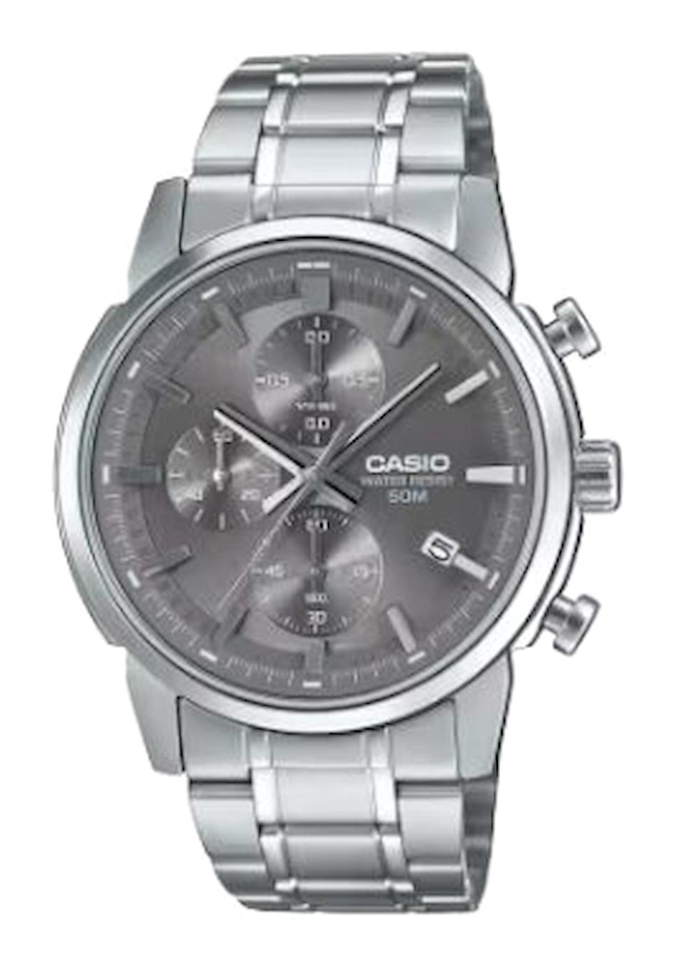 Casio MTP-E510D-8AVDF Takvimli 42 mm Çelik Kordon Dijital Erkek Kol Saati