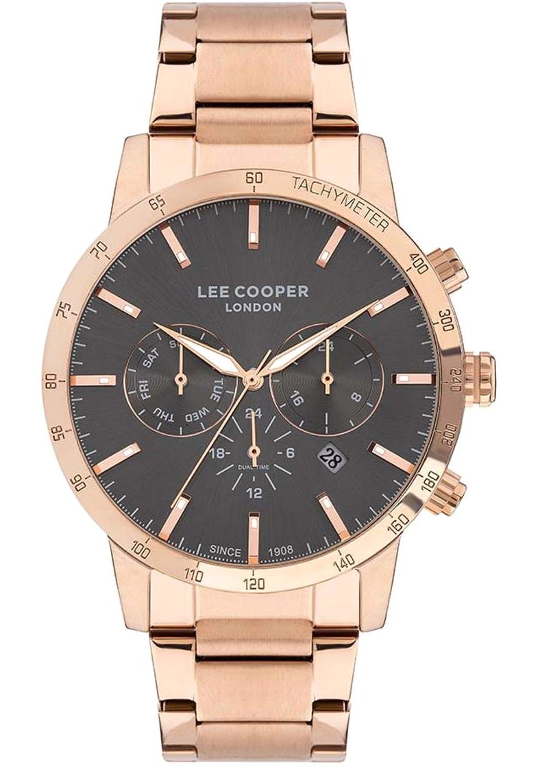 Lee Cooper LC07365.460 Takvimli 46-50 mm Rose Gold Çelik Kordon Analog Erkek Kol Saati