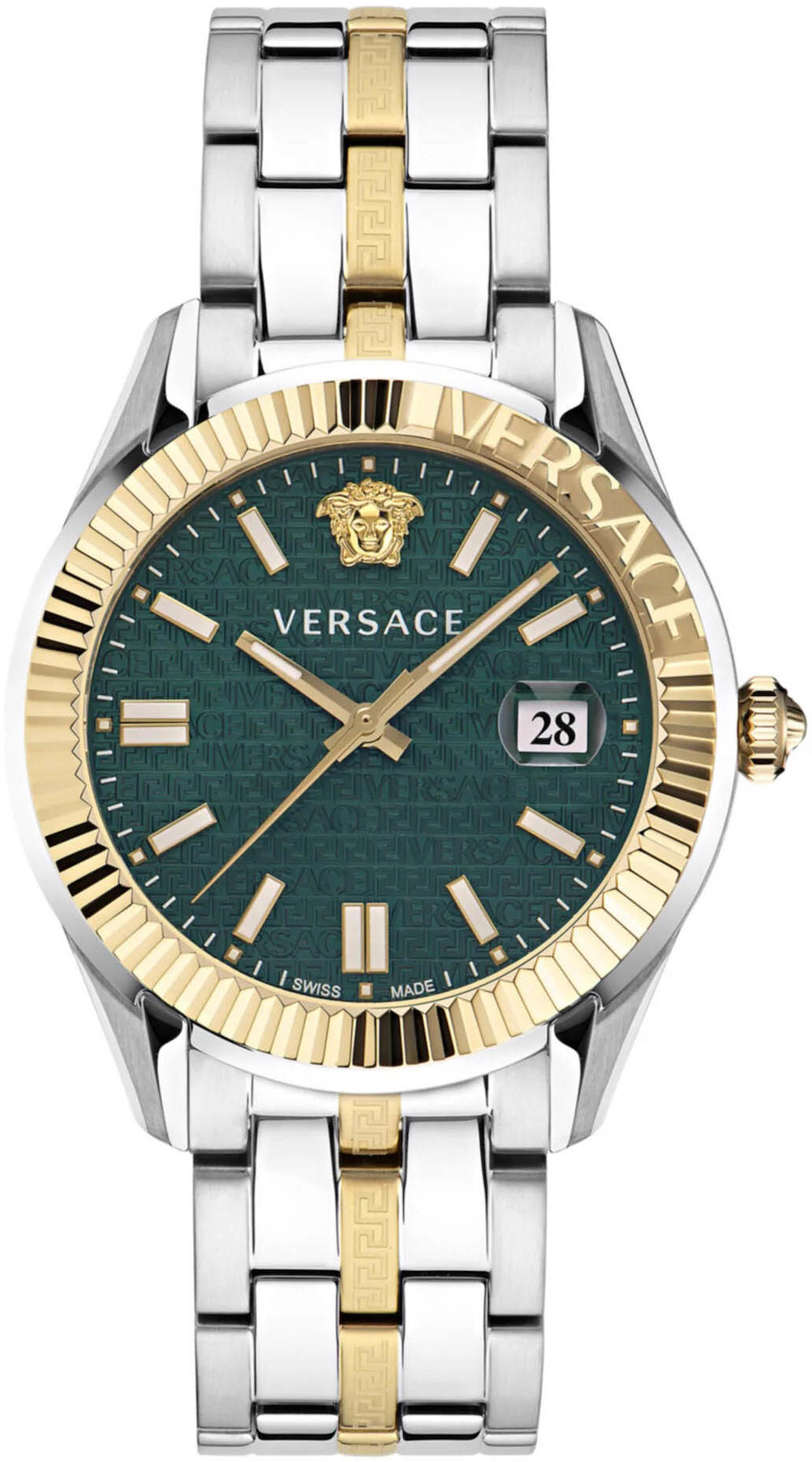 Versace VRSCVE3K00422 Takvimli 41 mm Altın-Çelik Kordon Analog Erkek Kol Saati