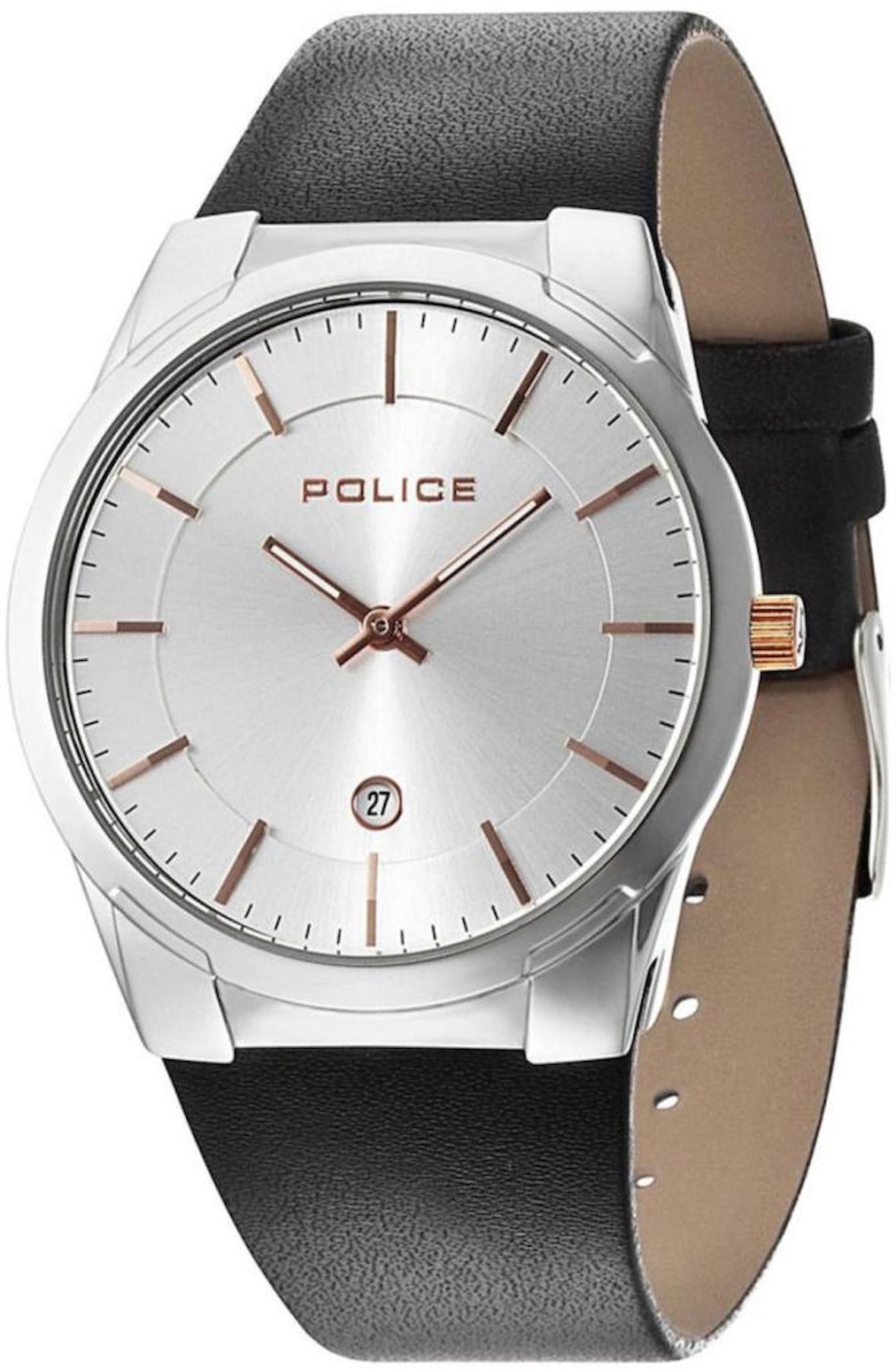 Police PL.14211JS-04B Takvimli 42 mm Siyah Deri Kordon Analog Erkek Kol Saati