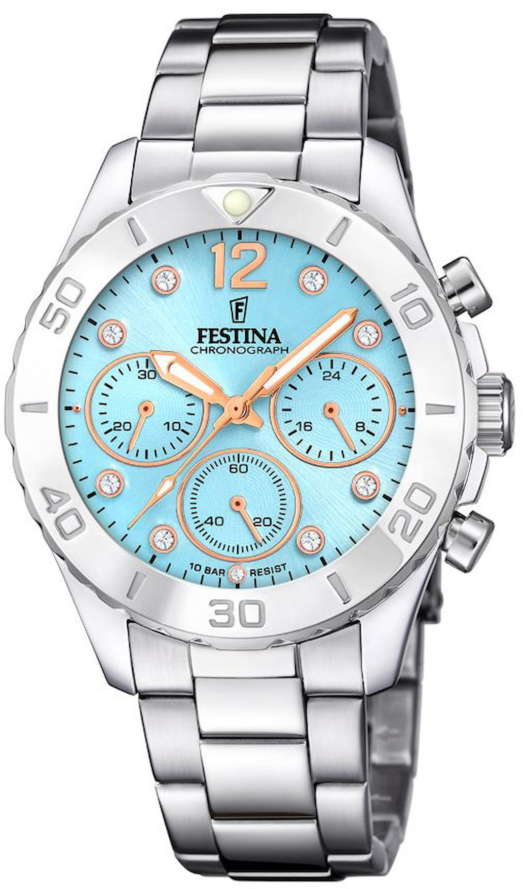 Festina F20603-4 Takvimli 39 mm Çelik Kordon Analog Kol Saati