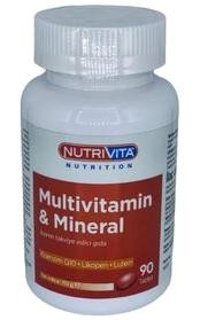 Nutrivita Multivitamin Mineral Aromasız Yetişkin Vitamin 90 Tablet