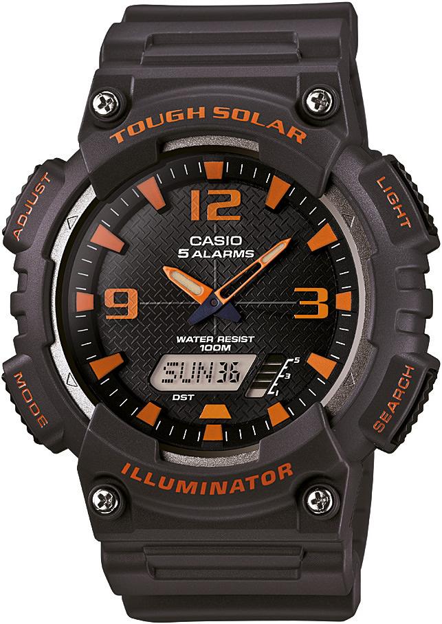 Casio AQ-S810W-8AVDF Takvimli 46.6 mm Füme Silikon Kordon Analog Erkek Kol Saati