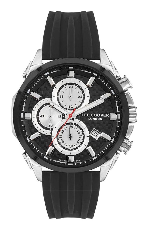 Lee Cooper LC07253.351 Takvimli 45 mm Siyah Silikon Kordon Analog Erkek Kol Saati