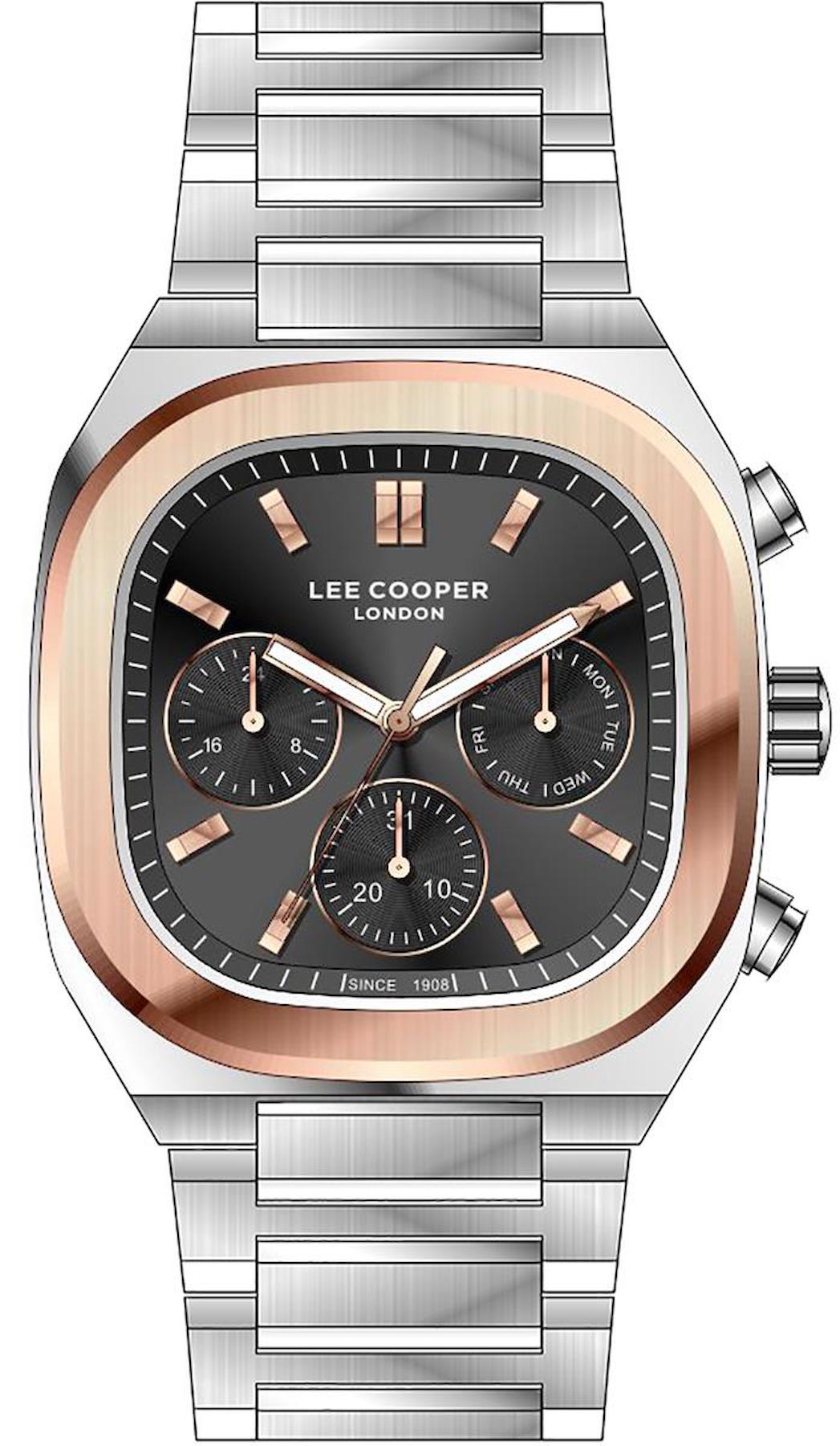 Lee Cooper LC07618.550 Takvimli 40 mm Metal Kordon Analog Erkek Kol Saati