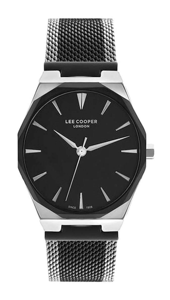 Lee Cooper LC07165.350 42 mm Gri-Siyah Çelik Kordon Analog Erkek Kol Saati