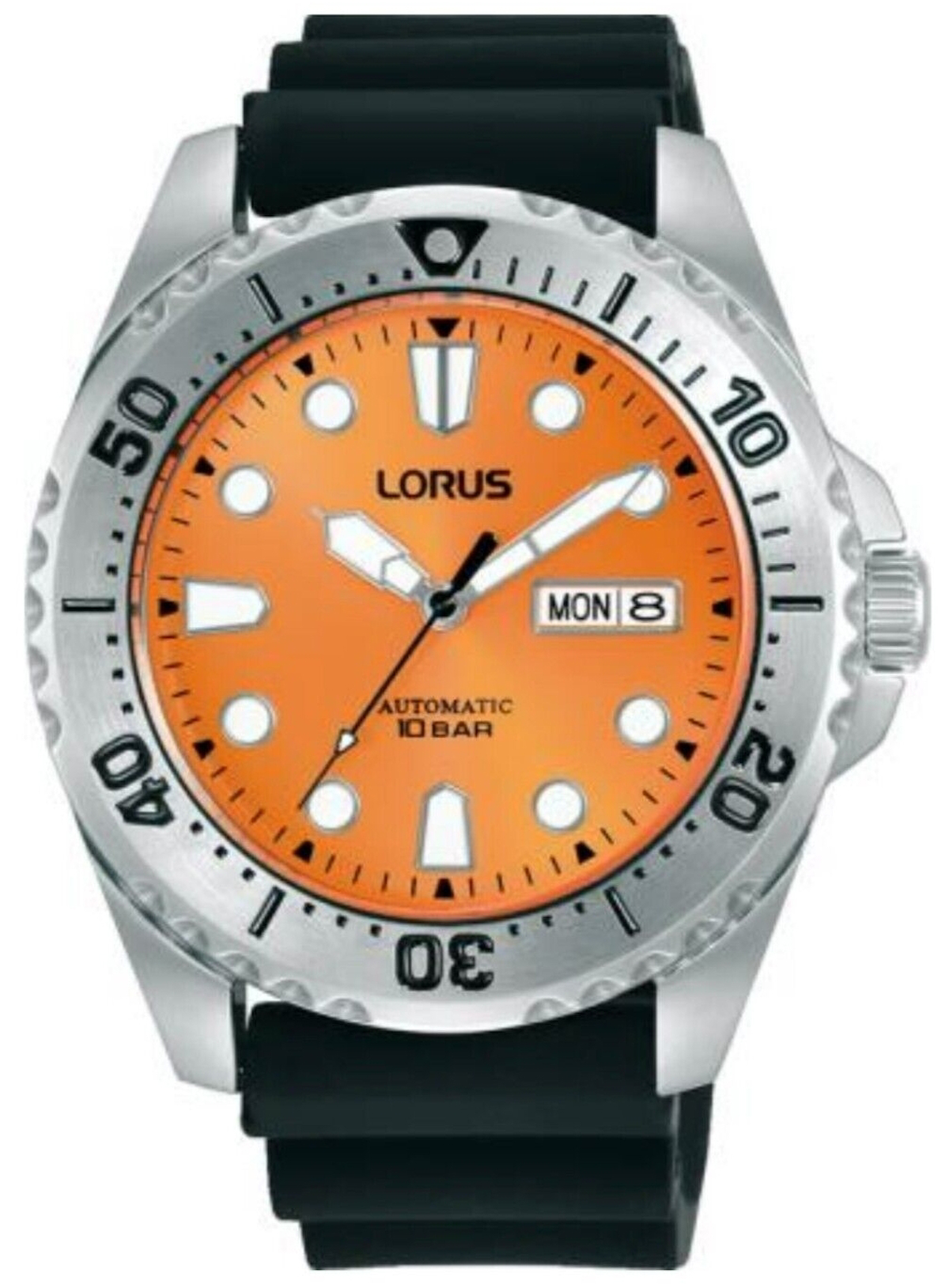 Lorus RL479BX9 Takvimli 44 mm Siyah Plastik Kordon Analog Erkek Kol Saati