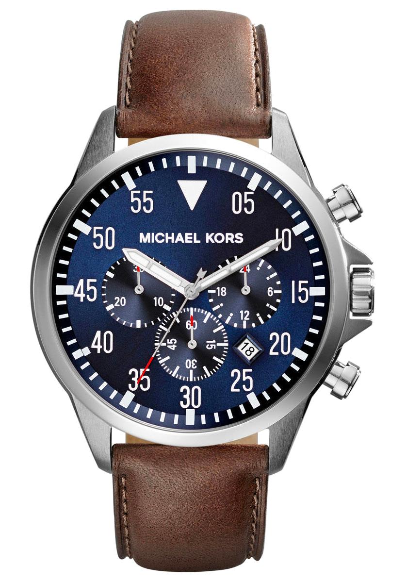 Michael Kors MK8362 Takvimli 45 mm Kahverengi Deri Kordon Analog Erkek Kol Saati