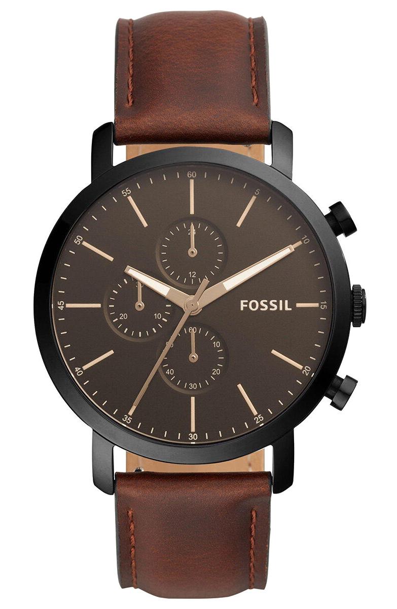 Fossil FBQ2461 44 mm Kahverengi Deri Kordon Analog Erkek Kol Saati