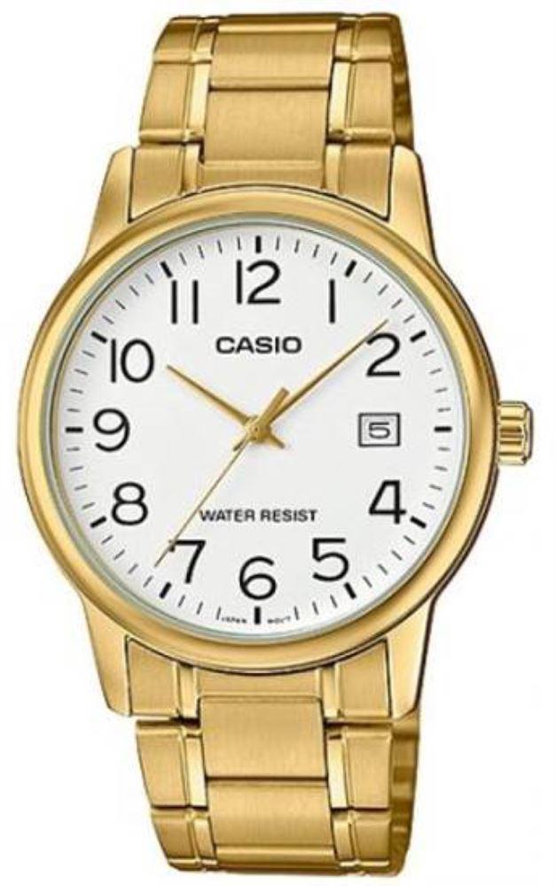 Casio MTP-V002G-7B2UDF Takvimli 37 mm Altın Çelik Kordon Analog Erkek Kol Saati