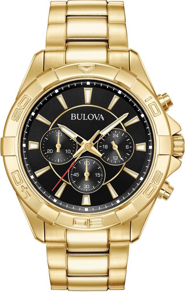 Bulova 97A139 Takvimli 43 mm Altın Çelik Kordon Analog Kol Saati