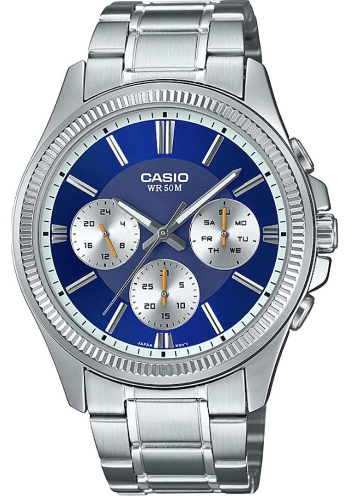 Casio MTP-1375D-2A1VDF Takvimli 42 mm Çelik Kordon Analog Erkek Kol Saati