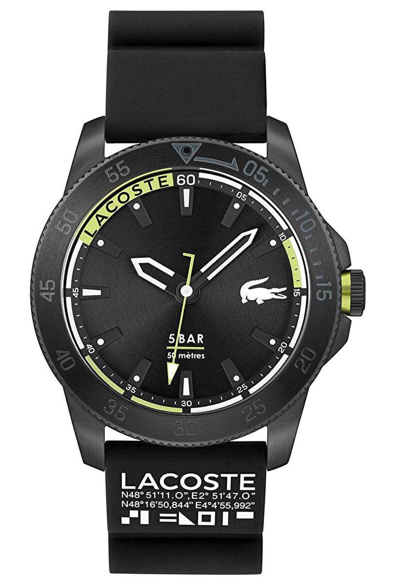 Lacoste LAC2011203 Siyah Silikon Kordon Analog Erkek Kol Saati