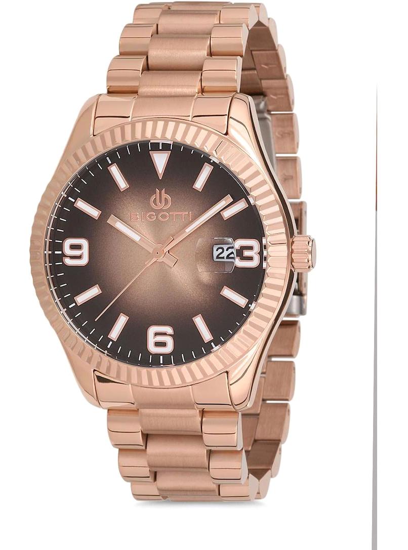 Bigotti BG.1.10185.3 Takvimli 43 mm Rose Gold Çelik Kordon Analog Erkek Kol Saati