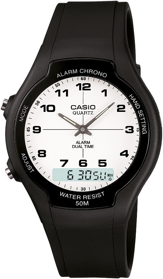 Casio AW-90H-7BVDF Takvimli 38.6 mm Siyah Çelik Kordon Analog Erkek Kol Saati