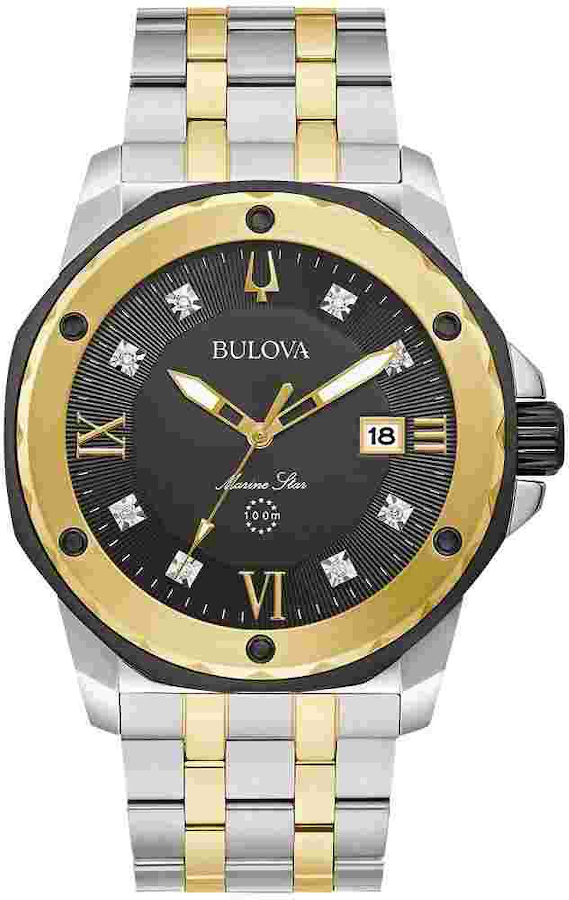 Bulova 98D175 Takvimli 45 mm Altın-Çelik Kordon Analog Kol Saati