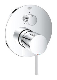 Grohe Atrio New 24096003 Krom Ankastre Yuvarlak Banyo Bataryası Gri