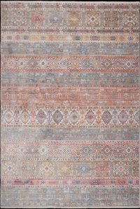 Kreasyon Halı Decor 1498 Bej 6 mm Polyester Yıkanabilir Kalın Kaymaz Pamuk Taban Dikdörtgen Makine Dokuma Salon Halısı 80x200 cm