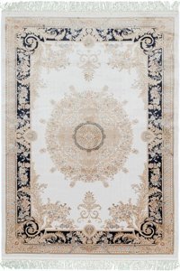 Tuğra Halı Topkapı TK03 Çok Renkli 9 mm Viskon Yıkanabilir İnce Dikdörtgen Makine Dokuma Salon Halısı 150x233 cm