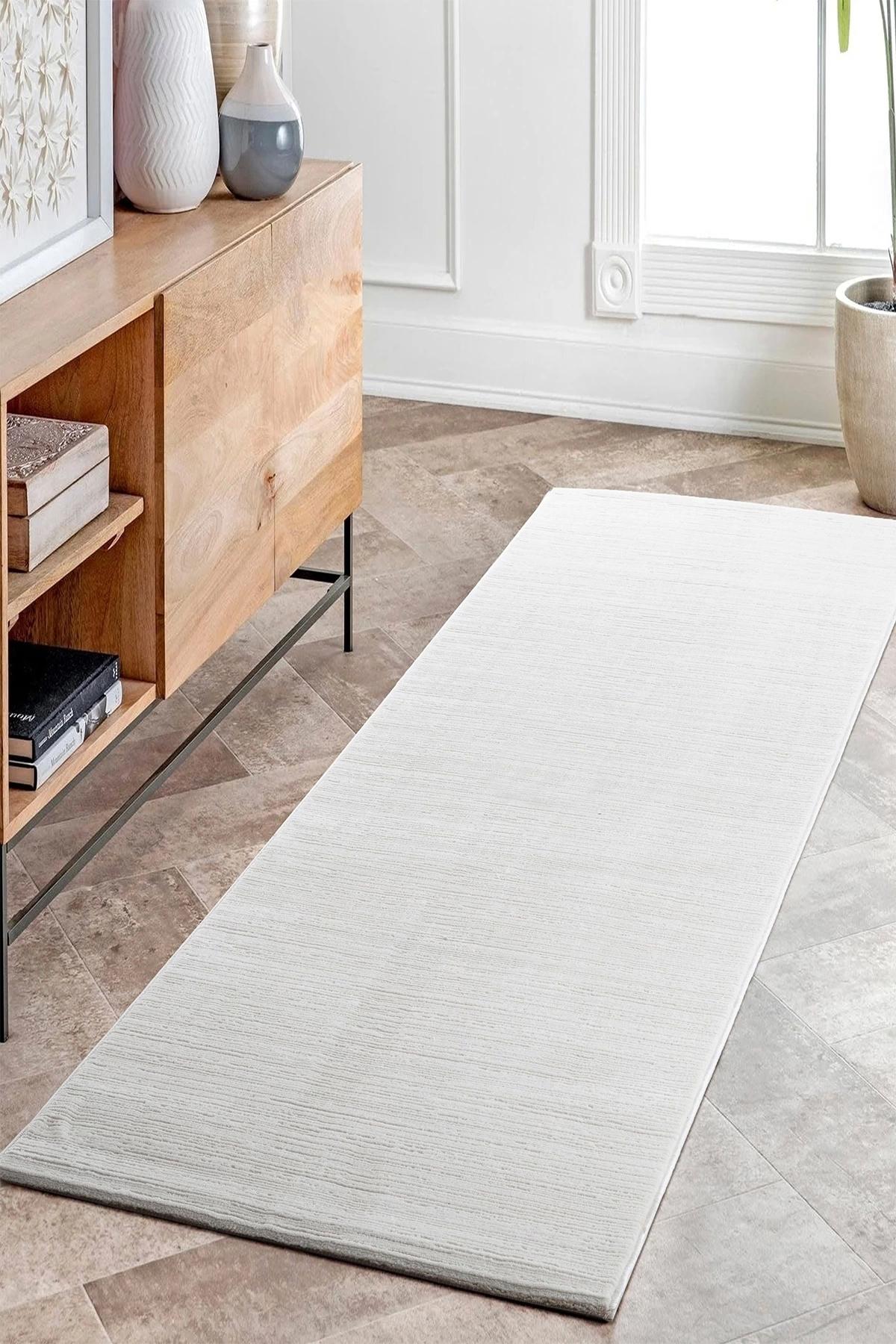 Şehrazat Home Lima 3050 Krem 10 mm Polyester Antialerjenik Yıkanabilir İnce Kaymaz Taban Dikdörtgen Makine dokuma Çocuk Odası-Oturma Odası-Salon Halısı 140x200 cm