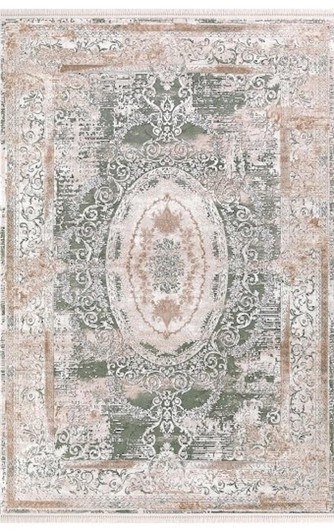 Padişah Santo 31881 Krem 10 mm Akrilik Yıkanabilir İnce Dikdörtgen Makine Dokuma Salon Halısı 200x290 cm