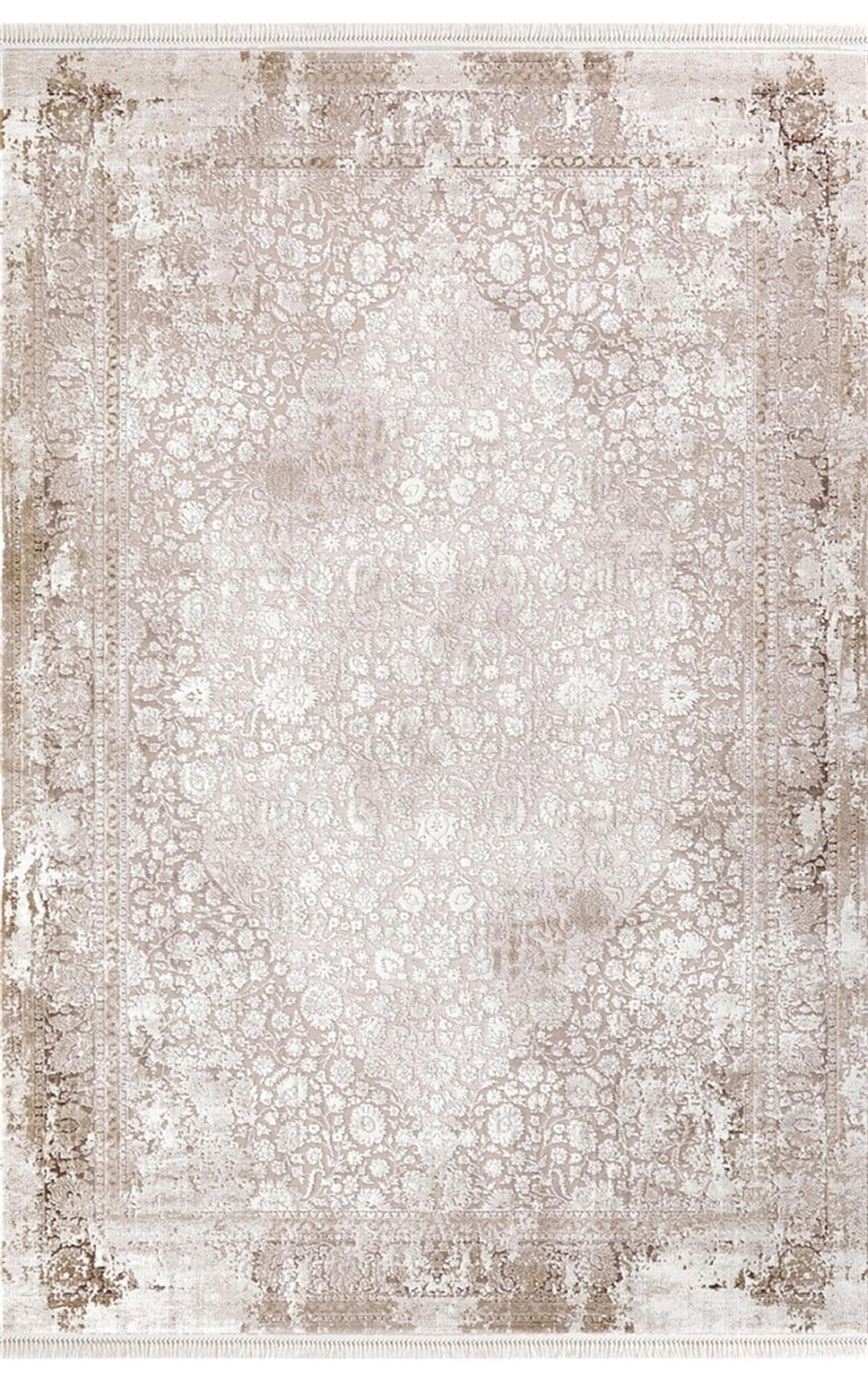 Dinarsu Arora 31886 Kahverengi 11 mm Akrilik Silinebilir Yıkanabilir Orta Kaymaz Dikdörtgen Makine Dokuma Salon Halısı 240x340 cm