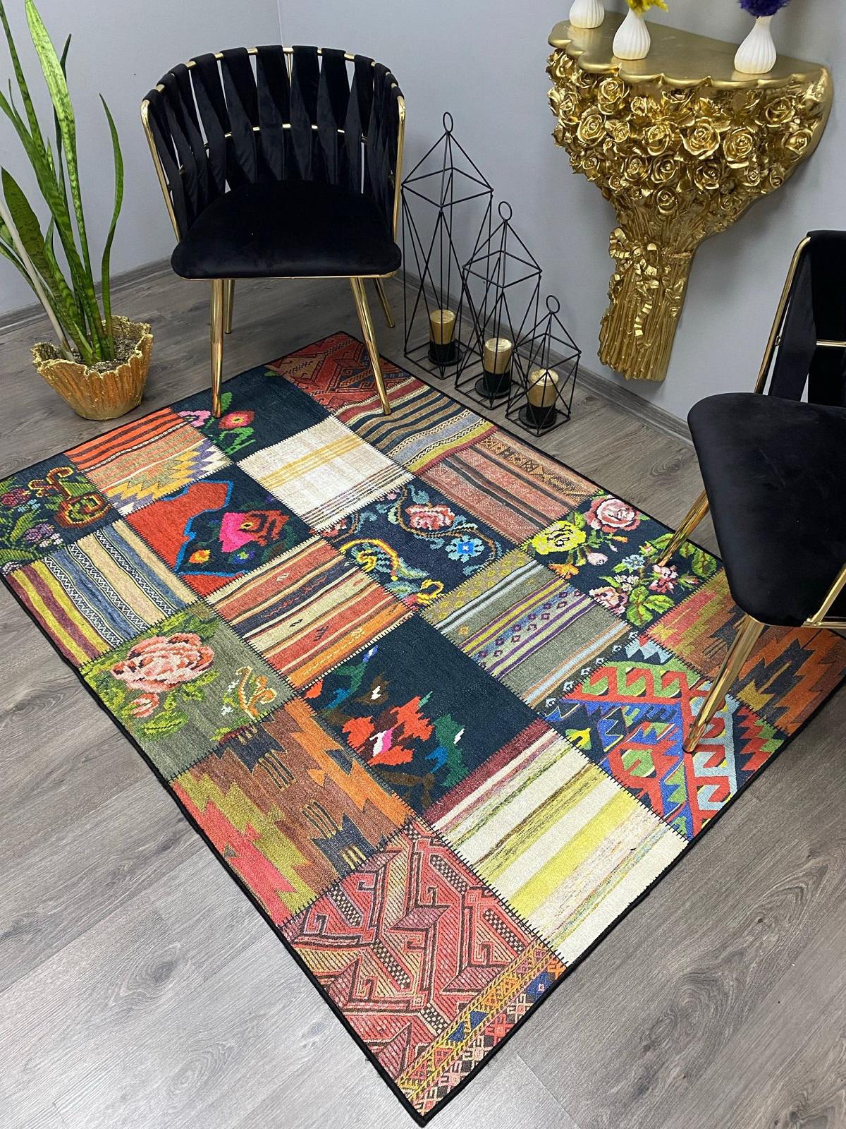 Halı Furyası Yasef Krem 8 mm Polyester Antibakteriyel Yıkanabilir İnce Kaymaz Dikdörtgen Makine Dokuma Salon Halısı 80x400 cm