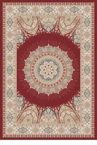 Kreasyon Halı IS001 Bordo 6 mm Pamuk Yıkanabilir Kaymaz Taban Dikdörtgen Makine Dokuma Salon Halısı 100x300 cm