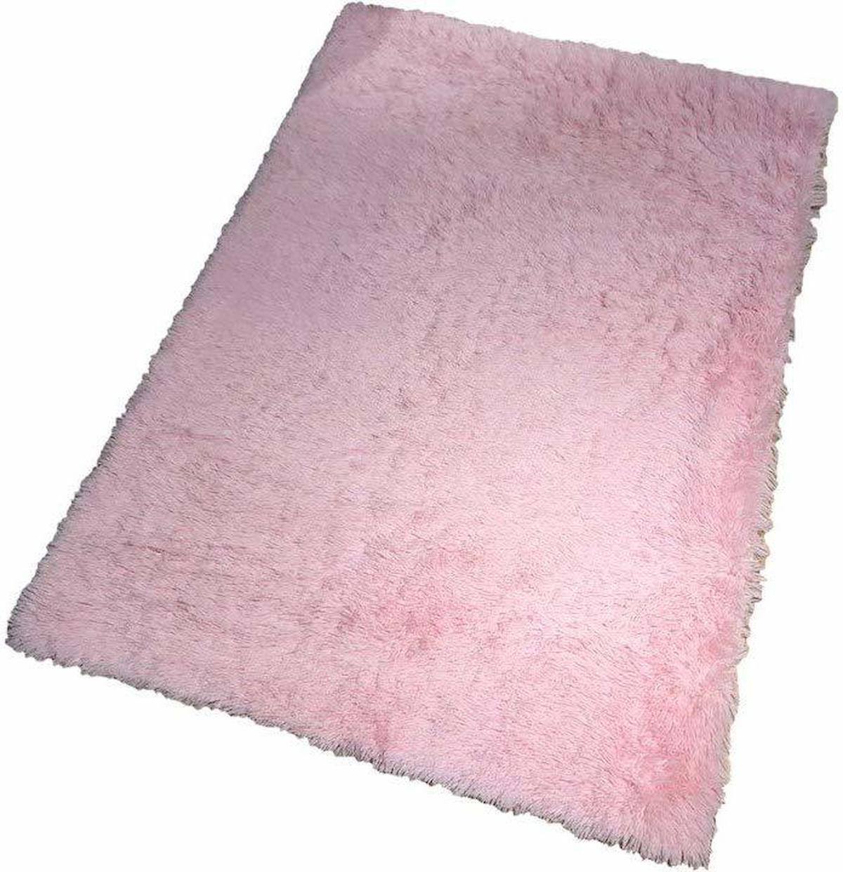 Doğuş Peluş Halı Pembe 0.4 mm Silinebilir Yıkanabilir İnce Kaymaz Taban Dikdörtgen Makine Dokuma Salon Halısı 200x290 cm