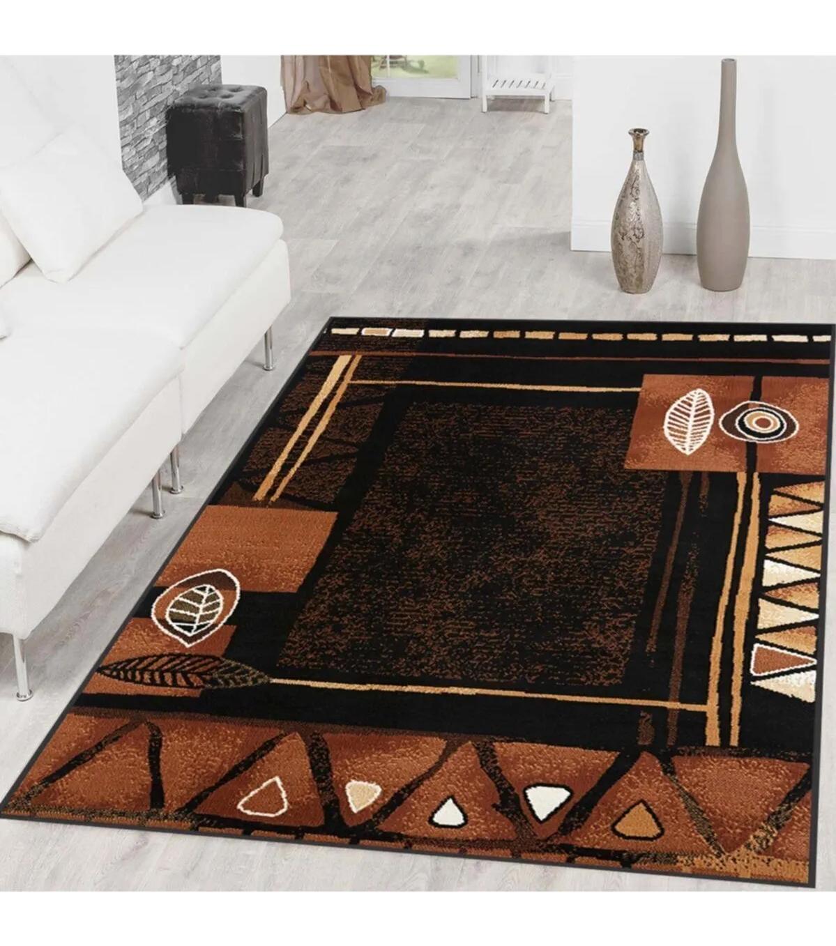 Rovigo Home RVG1403 Çok Renkli 8 mm Polyester Leke Tutmaz-Toz Tutmaz Yıkanabilir İnce Kaymaz Dot Taban Dikdörtgen Makine Dokuma Salon Halısı 80x150 cm