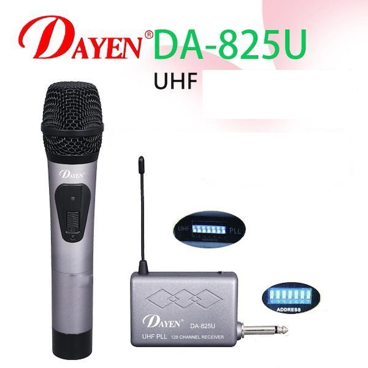 Dayen DA-825U Kablosuz Siyah El Mikrofon