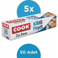 Cook Orta Kilitli Buz Dolabı Poşeti 5x10 Adet