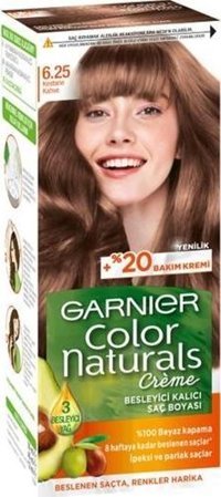 Garnier Color Naturals 6.25 Kestane Kahve Organik Amonyaksız Krem Saç Boyası 50 ml