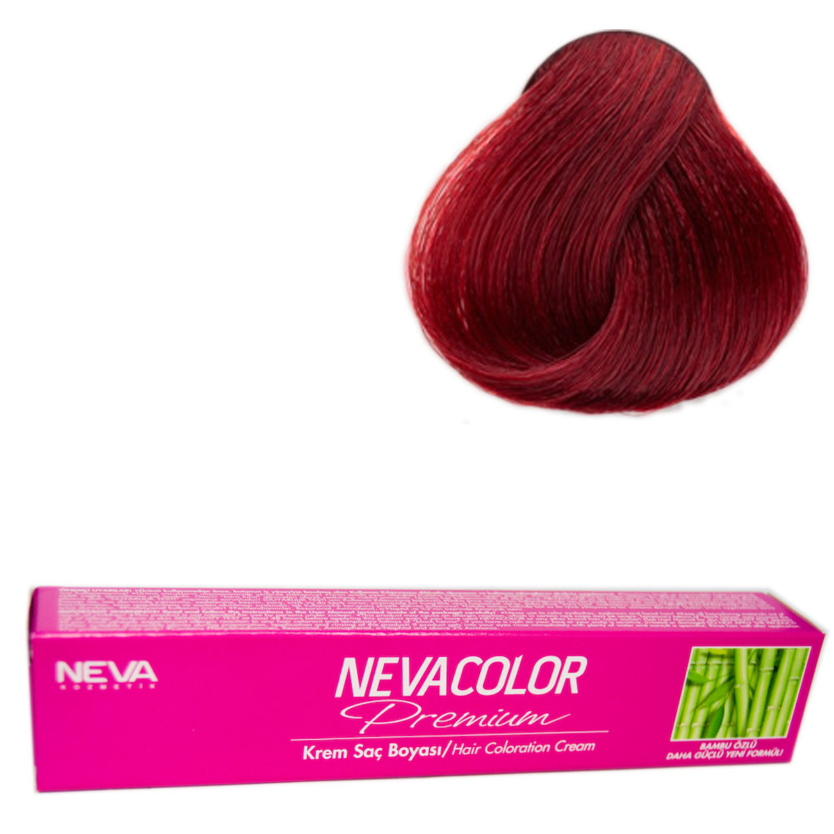 Neva Premium 55.46 Büyüleyici Kızıl Amonyaksız Vegan Krem Saç Boyası 4x50 ml