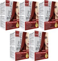 Alix Fine Color Pro 6.66 Yogun Kızıl Krem Saç Boyası 5x50 ml