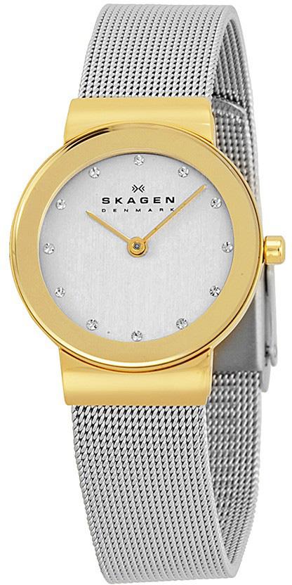 Skagen SKA358SGSCD 26 mm Altın-Gri Çelik Kordon Analog Kadın Kol Saati